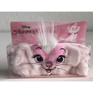 Disney's The Aristocats Marie Fluffy Spa Headband Pink White Cat Ears Bow NEW